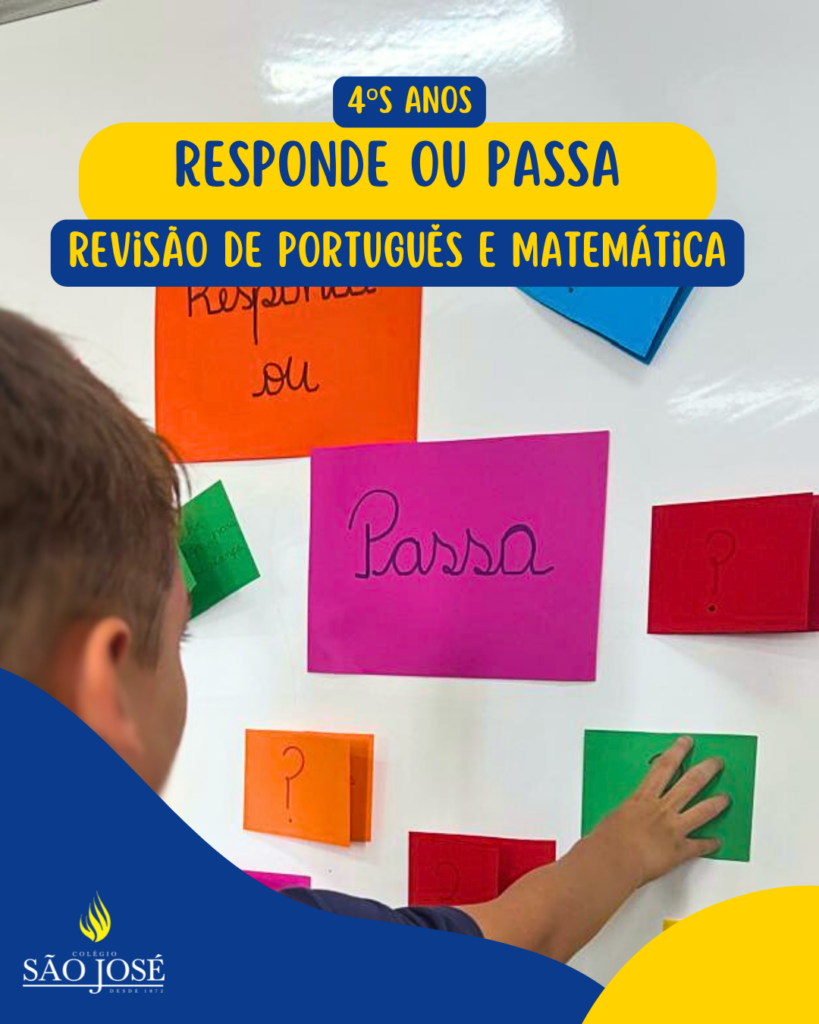 Dinâmica “Responde ou Passa”, com os alunos dos 4°s anos
