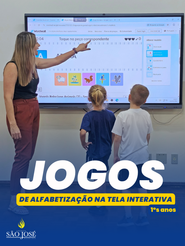 1ºs anos na tela interativa