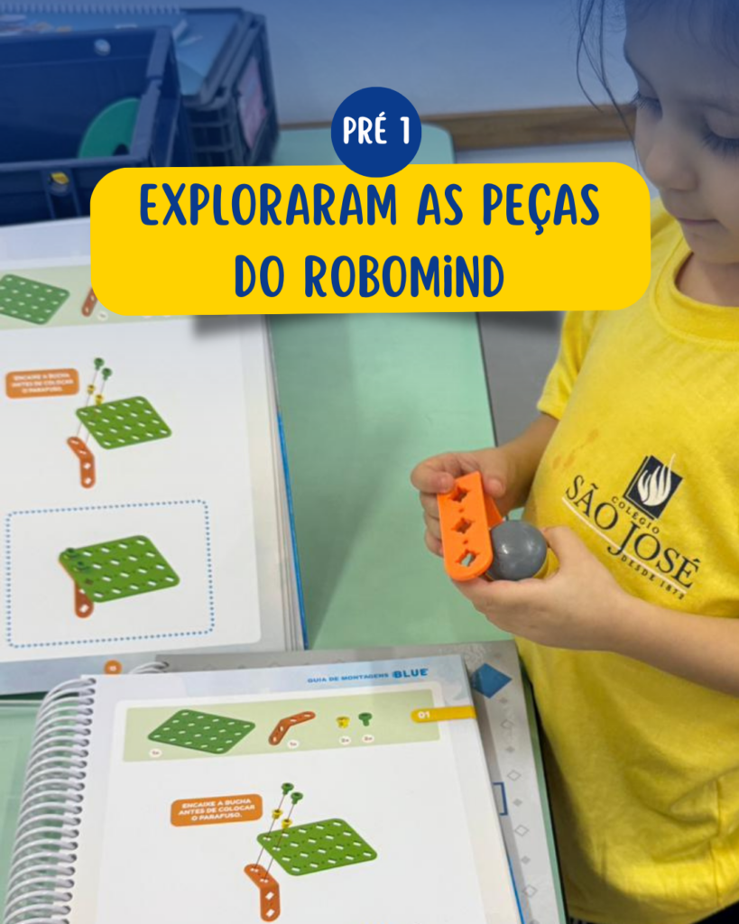 Exploraram as peças do Robomind – Pré 1