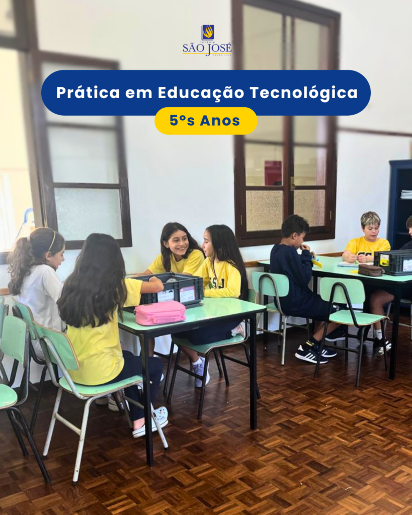 5ºs anos participaram de uma aula prática de Educação Tecnológica