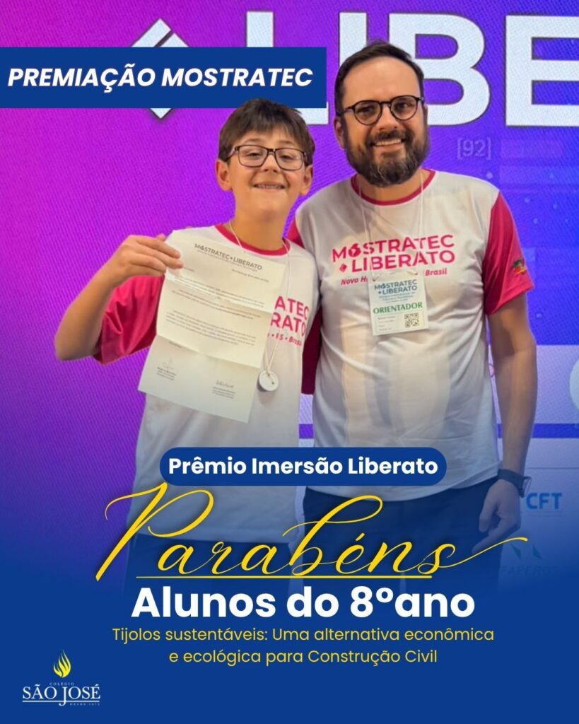 Prêmio Imersão Liberato na MOSTRATEC | 8° ano